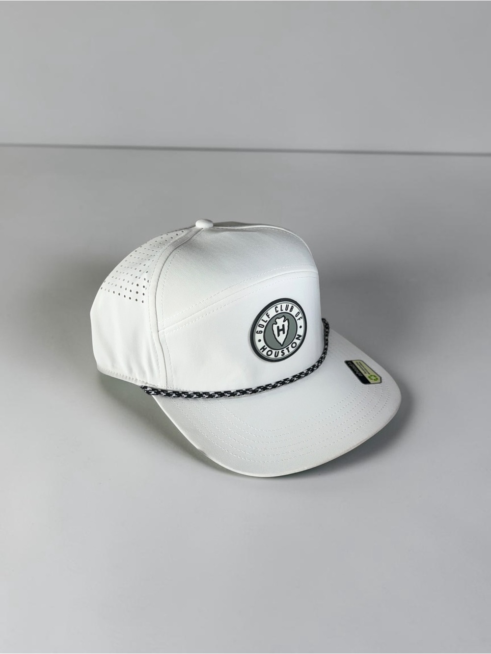 Houston Golf Club White Performance Rope-Trim Cap